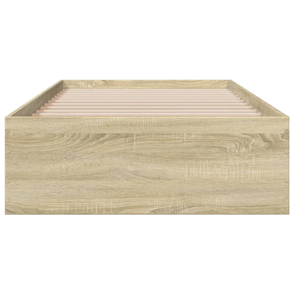 Okvir za krevet s ladicama boja hrasta 90x200 cm