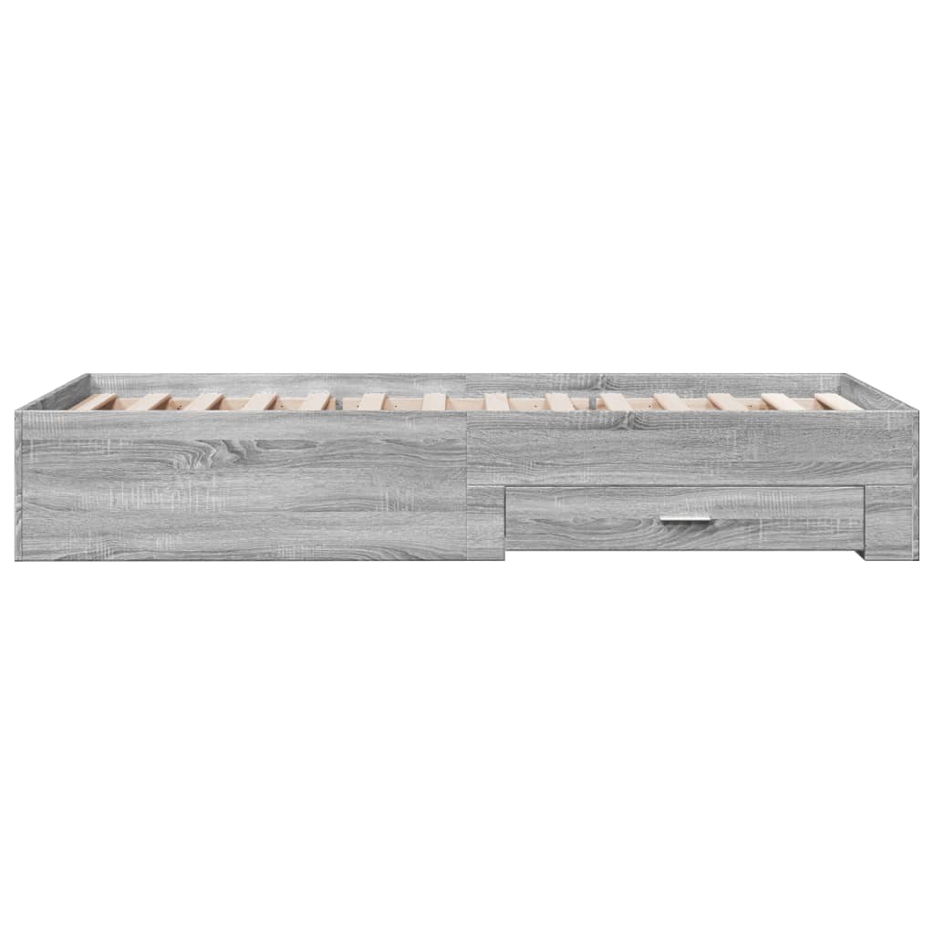 Okvir za krevet s ladicama boja hrasta 90x200 cm
