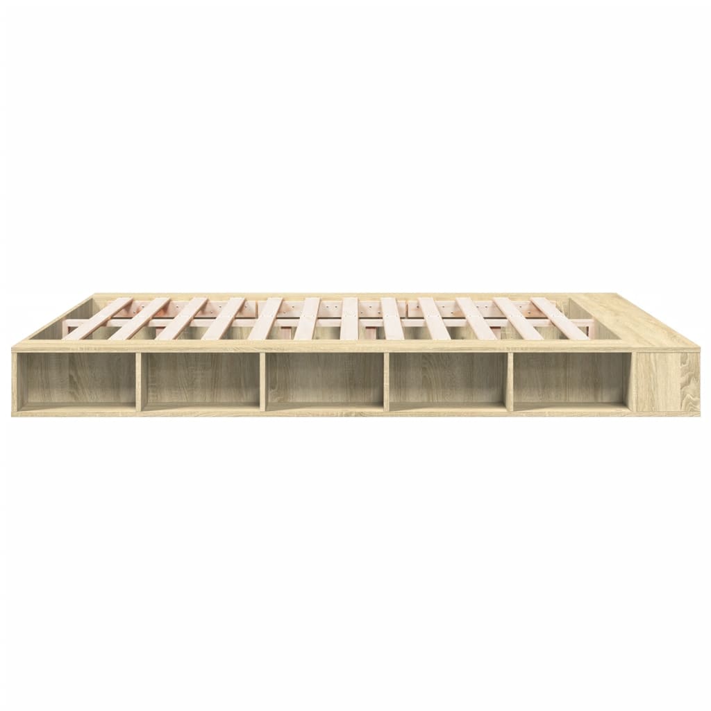 Okvir za krevet boja hrasta 200x200 cm od konstruiranog drva