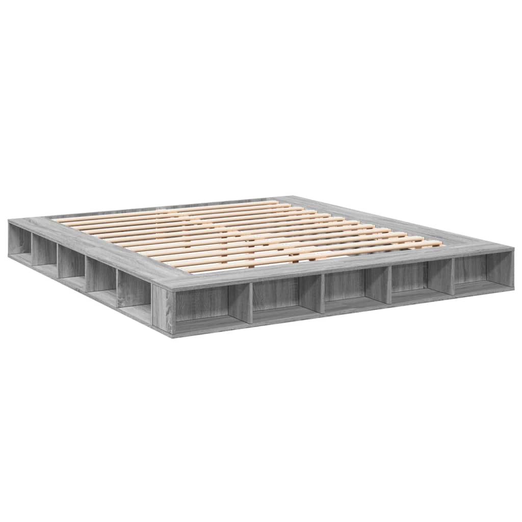 Okvir za krevet boja hrasta 200x200 cm od konstruiranog drva