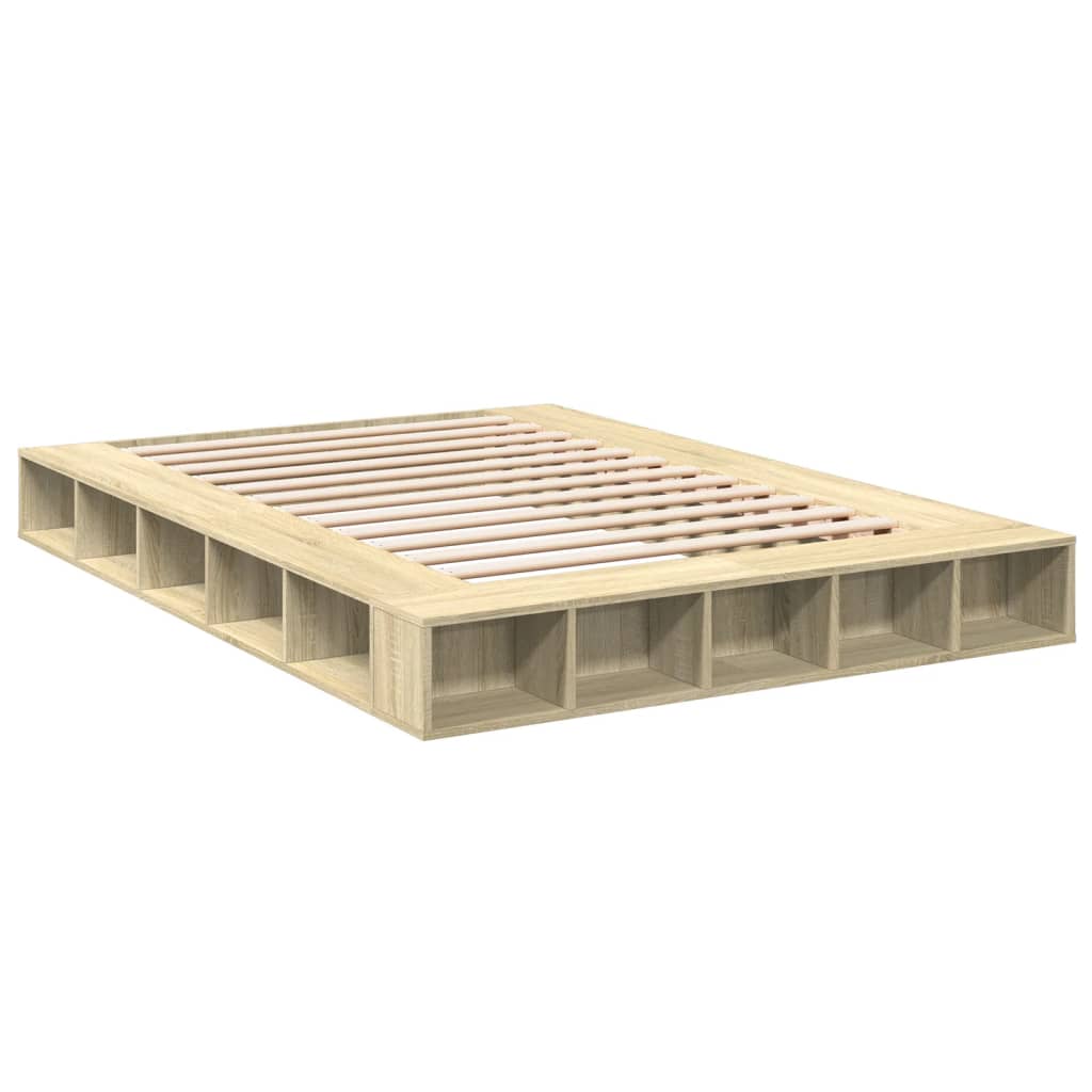 Okvir za krevet boja hrasta 160x200 cm od konstruiranog drva