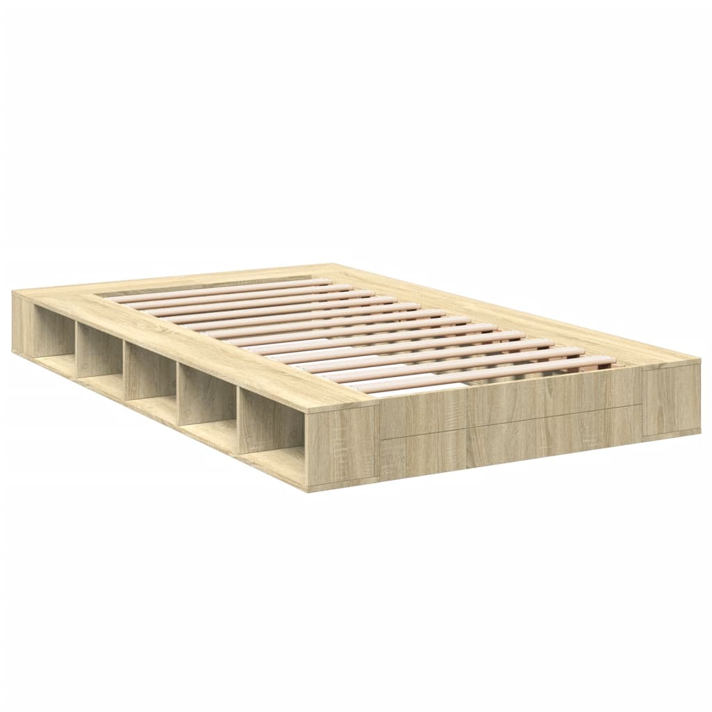 Okvir kreveta boja hrasta sonome 120 x 200 cm konstruirano drvo