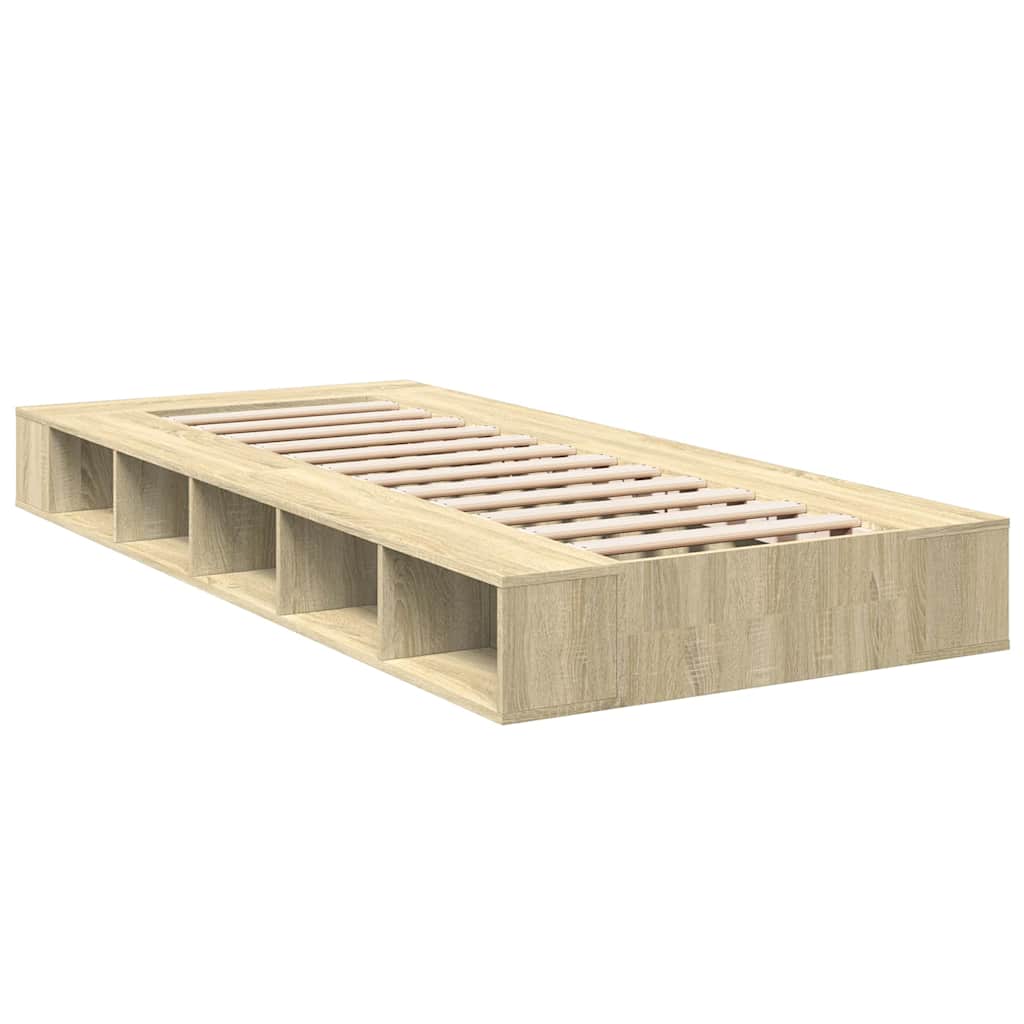 Okvir za krevet boja hrasta 100x200 cm od konstruiranog drva