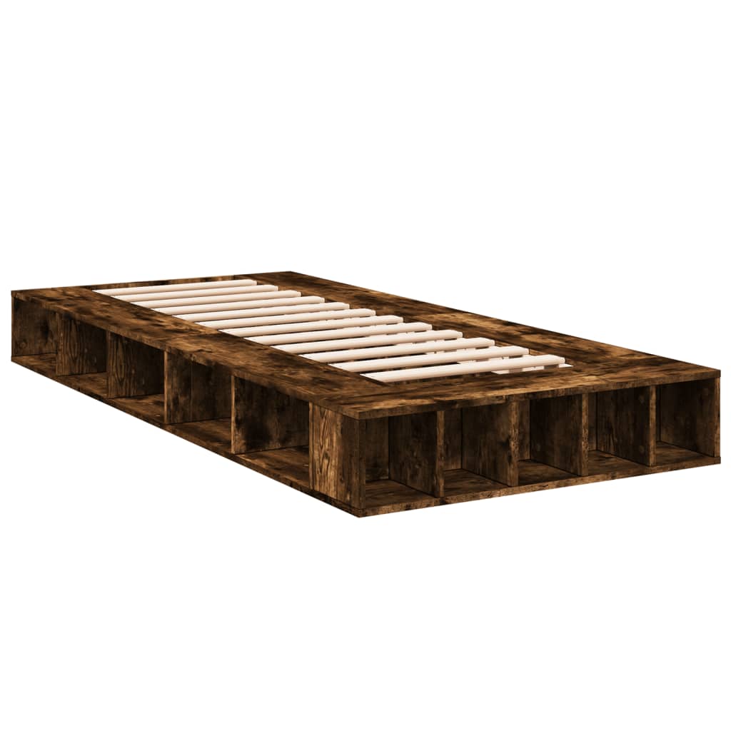 Okvir za krevet boja hrasta 90 x 200 cm konstruirano drvo