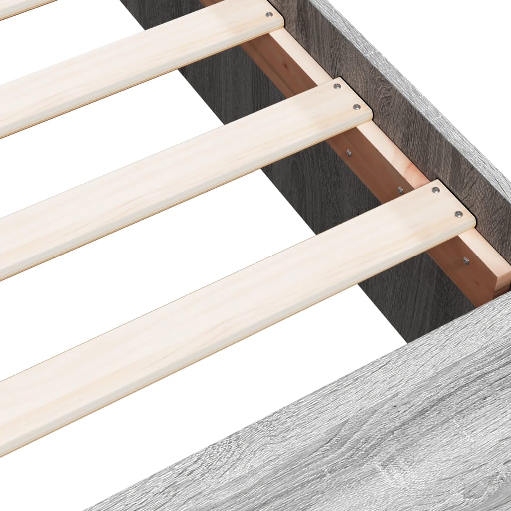 Okvir za krevet boja hrasta 120 x 200 cm od konstruiranog drva