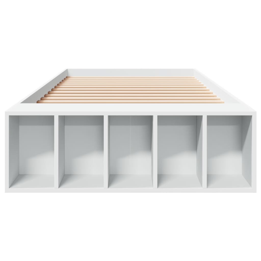 Okvir za krevet bijeli 120 x 200 cm konstruirano drvo
