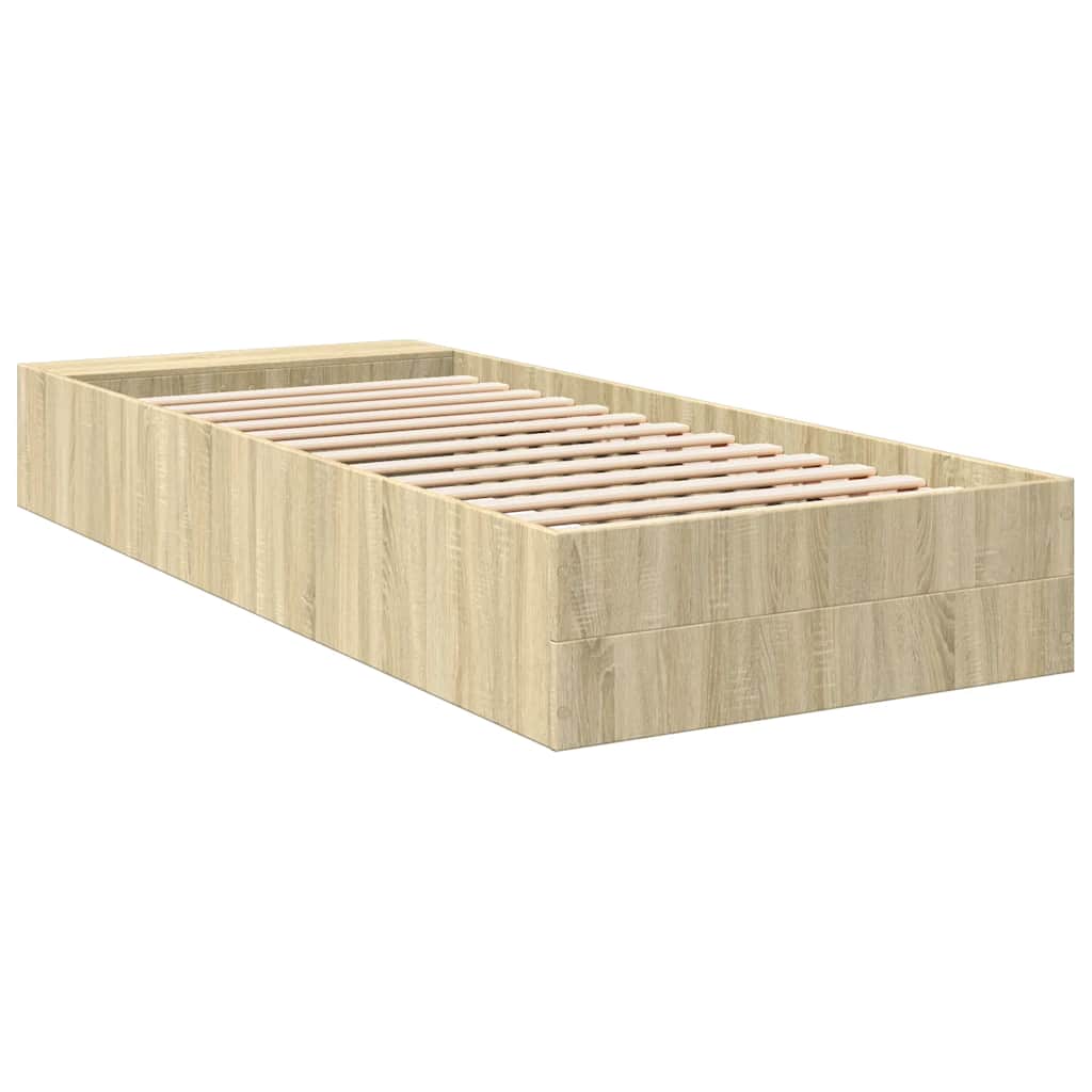 Okvir za krevet boja hrasta 90x200 cm konstruirano drvo