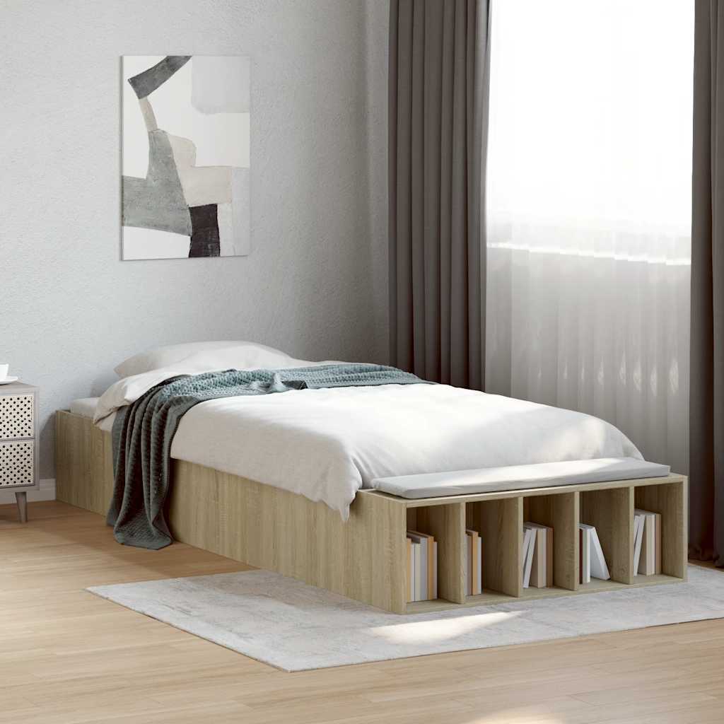 Okvir za krevet boja hrasta 90x200 cm konstruirano drvo