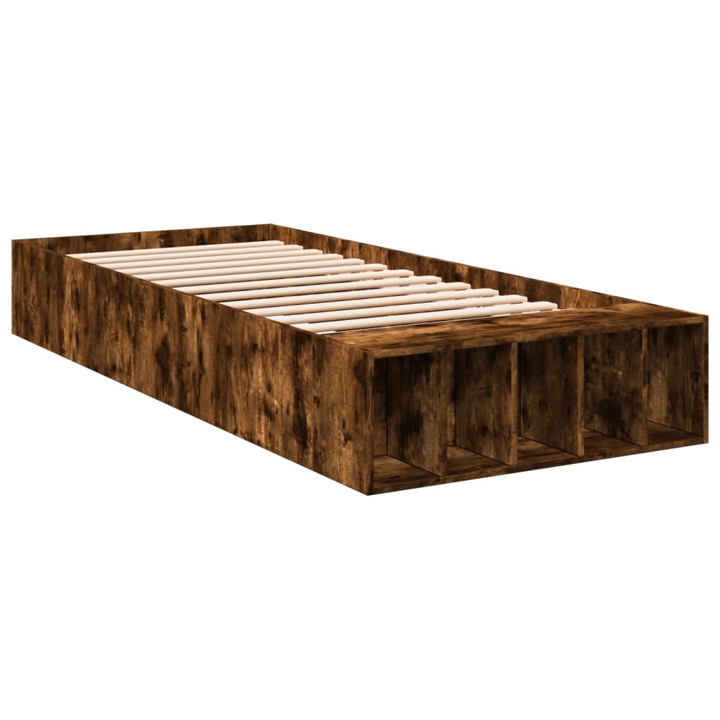 Okvir za krevet boja hrasta 90 x 200 cm konstruirano drvo