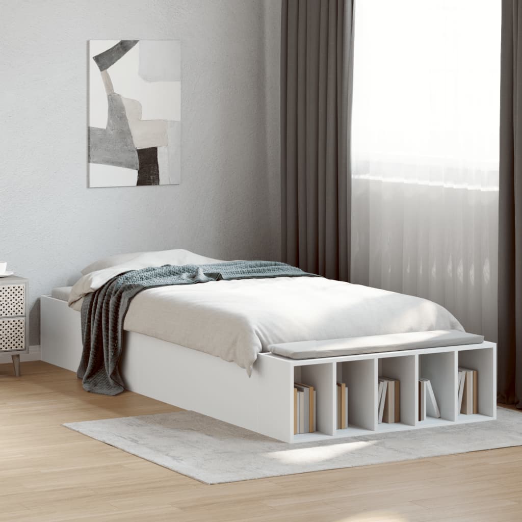 Okvir za krevet bijeli 90x190 cm konstruirano drvo