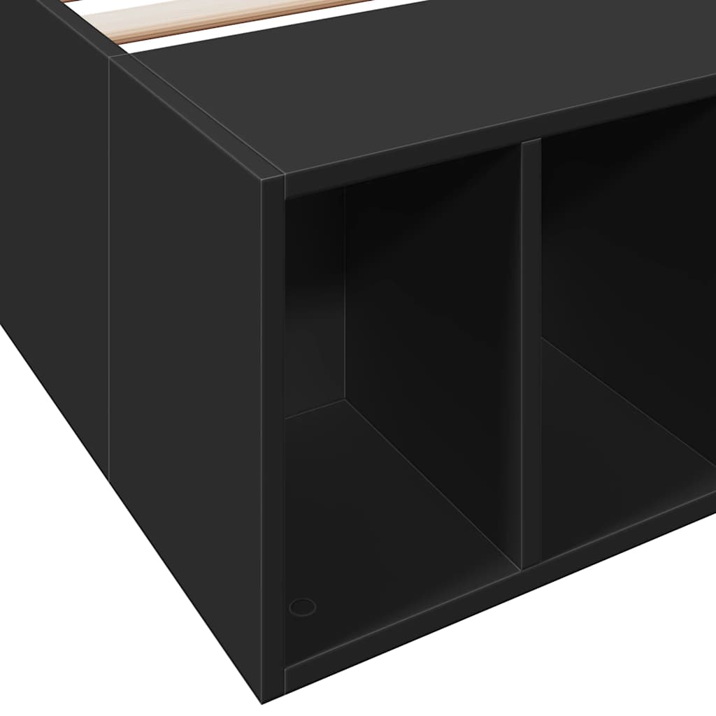 Okvir za krevet crni 75 x 190 cm od konstruiranog drva