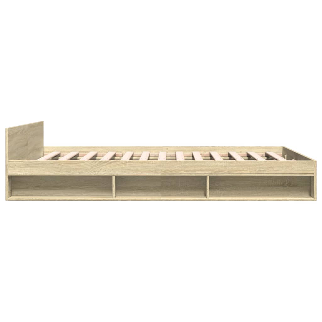 Okvir za krevet s ladicama boja hrasta 140x190 cm drveni