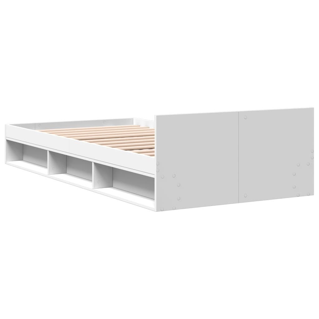 Okvir kreveta s ladicom bijeli 90 x 200 cm konstruirano drvo