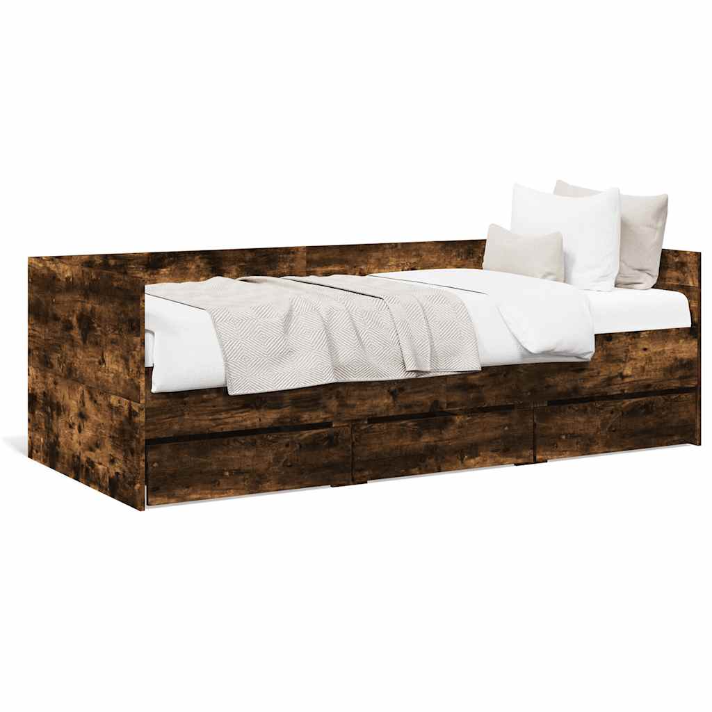 Dnevni krevet s ladicama bez madraca boja hrasta 90x190 cm