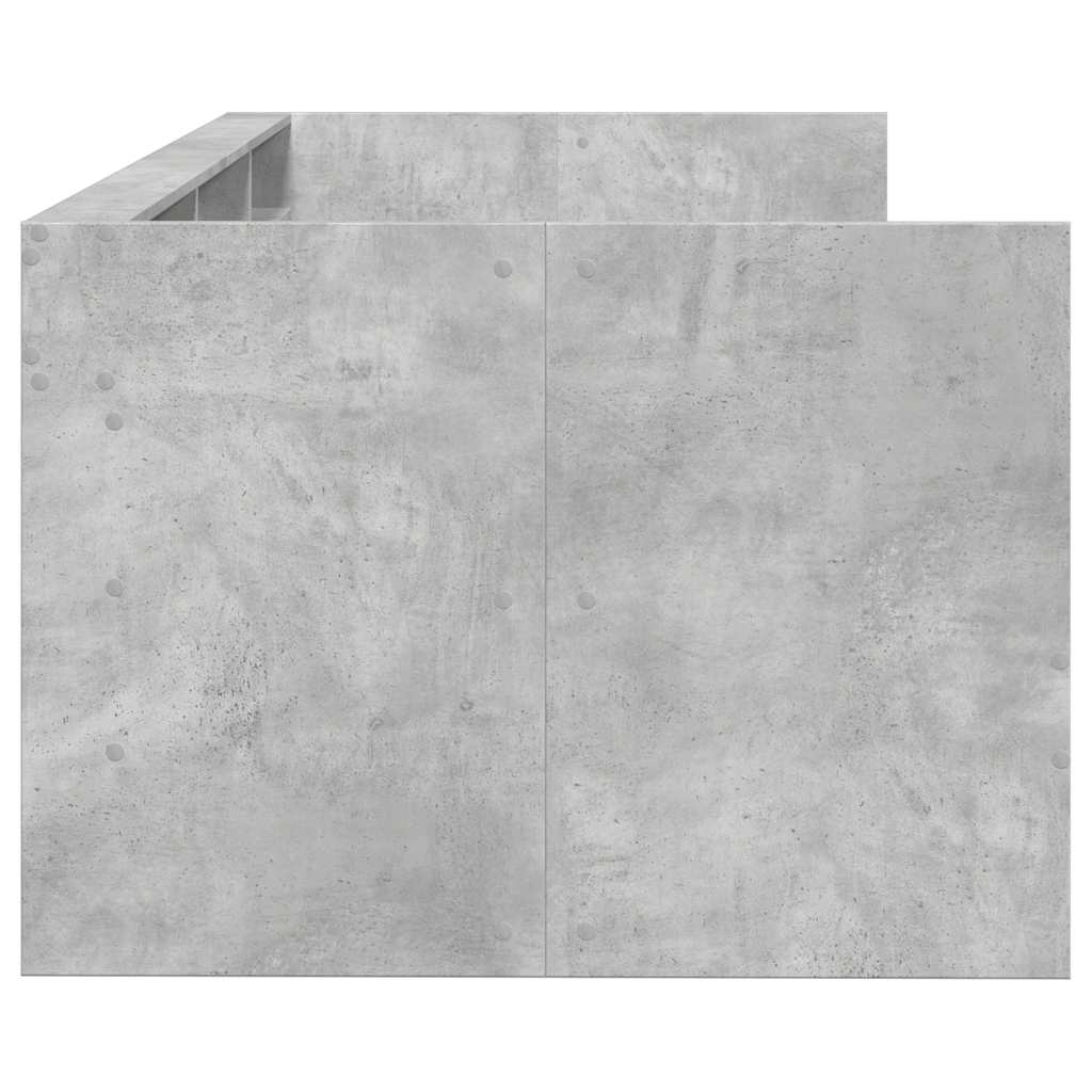 Dnevni krevet s ladicama bez madraca siva boja betona 100x200cm