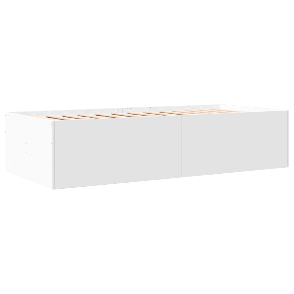 Dnevni krevet s ladicama bez madraca bijeli 90x190 cm