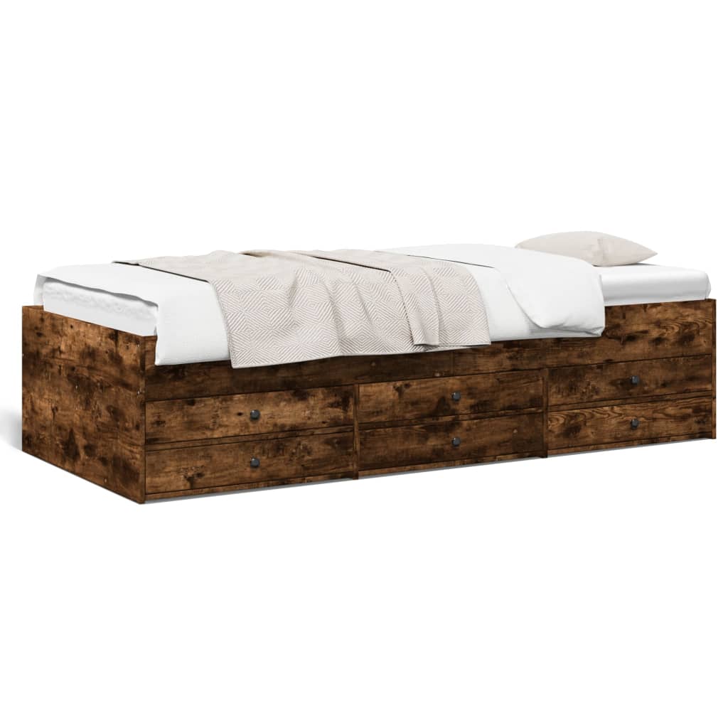 Dnevni krevet s ladicama bez madraca boja hrasta 90x190 cm