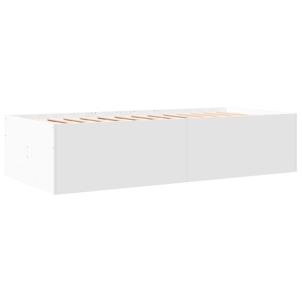 Dnevni krevet s ladicama bez madraca bijeli 75x190 cm