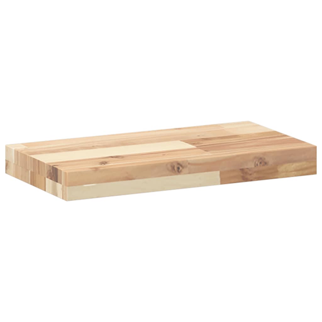 Plutajuće police 4 kom 60x20x4 cm Neobrađeno puno drvo akacije