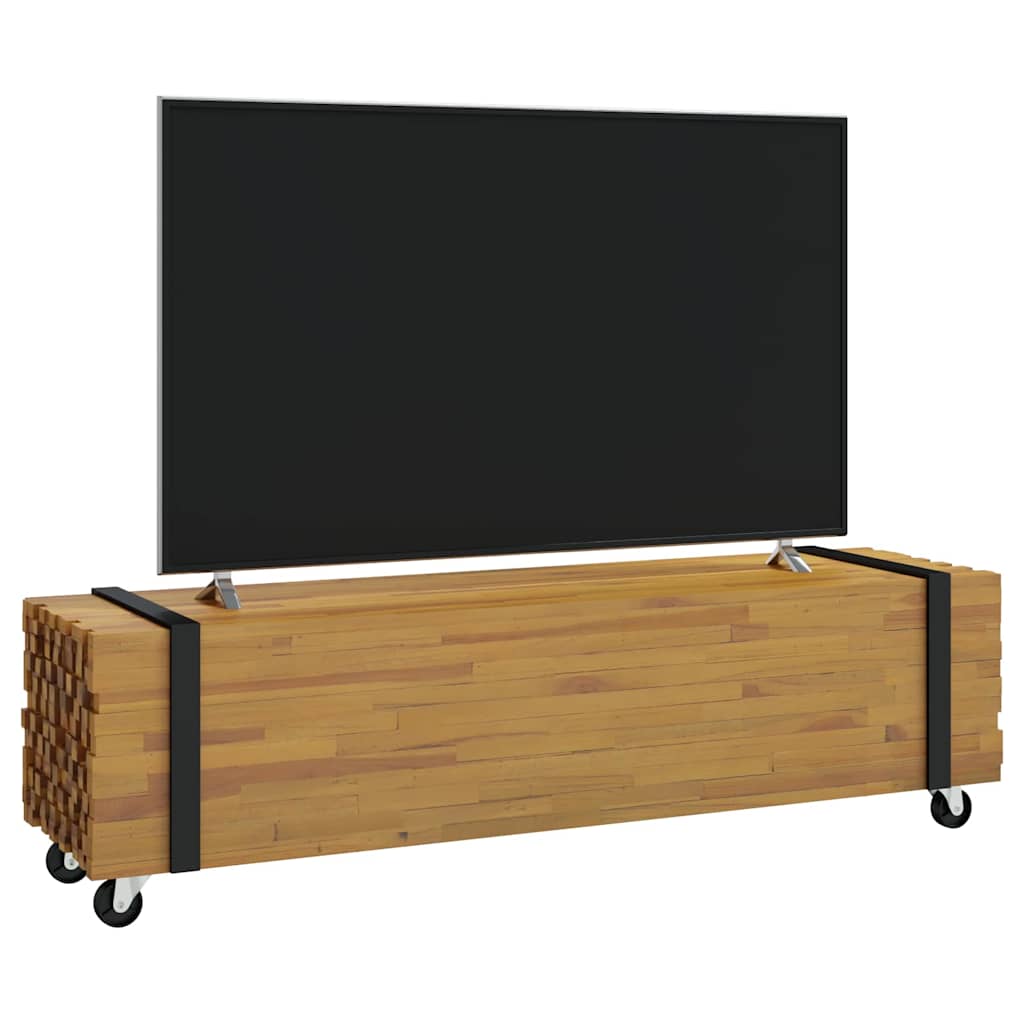 TV stalak Smeđa 110 x 30 x 30 cm Čvrsto teak drvo
