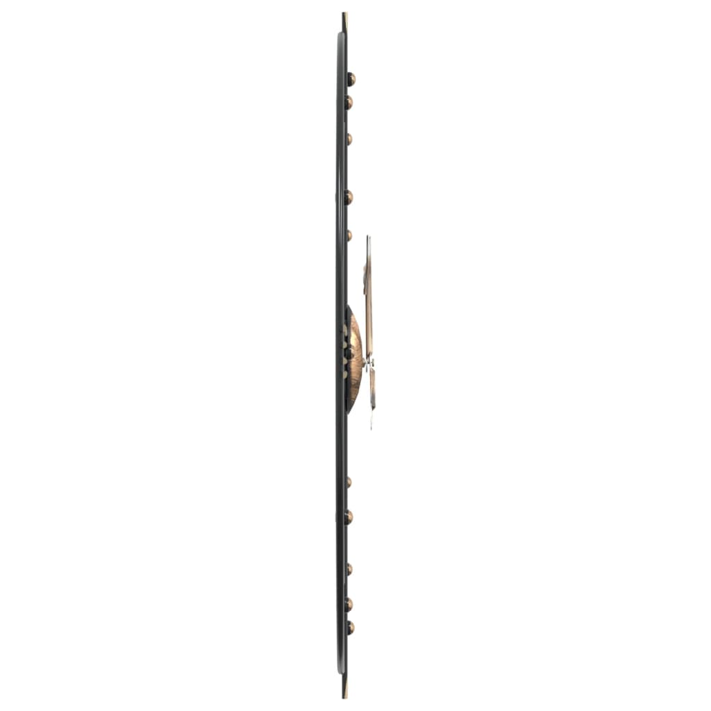 Zidni sat crni Ø 60 cm željezni