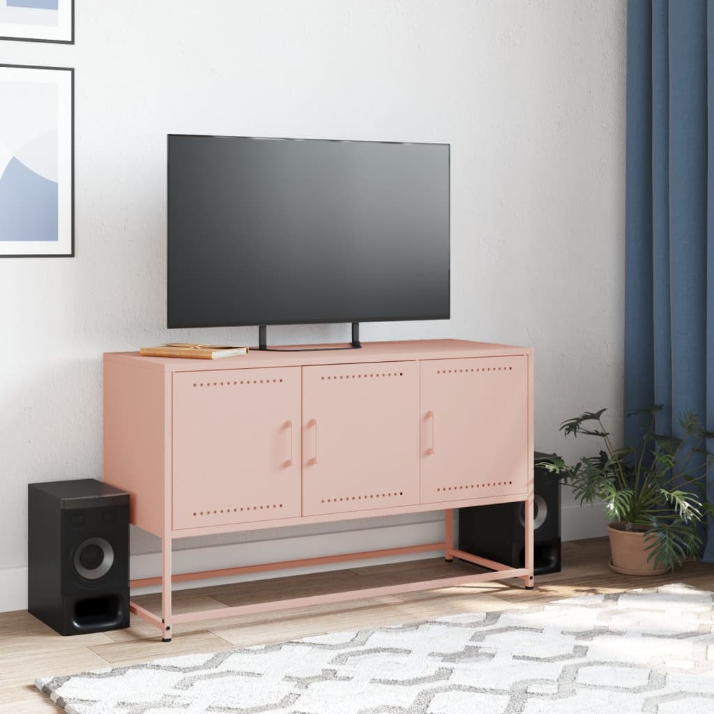 TV ormarić ružičasti 100,5x39x60,5 cm čelični