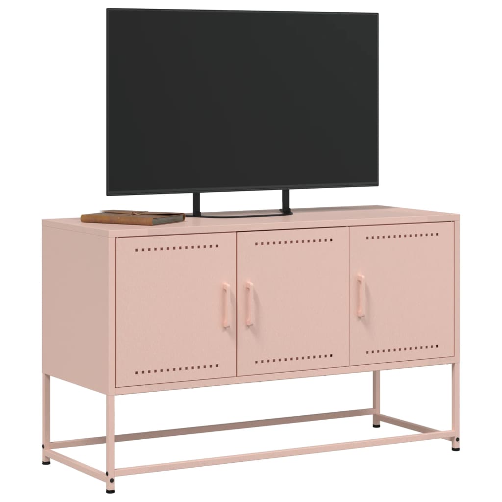 TV ormarić ružičasti 100,5x39x60,5 cm čelični