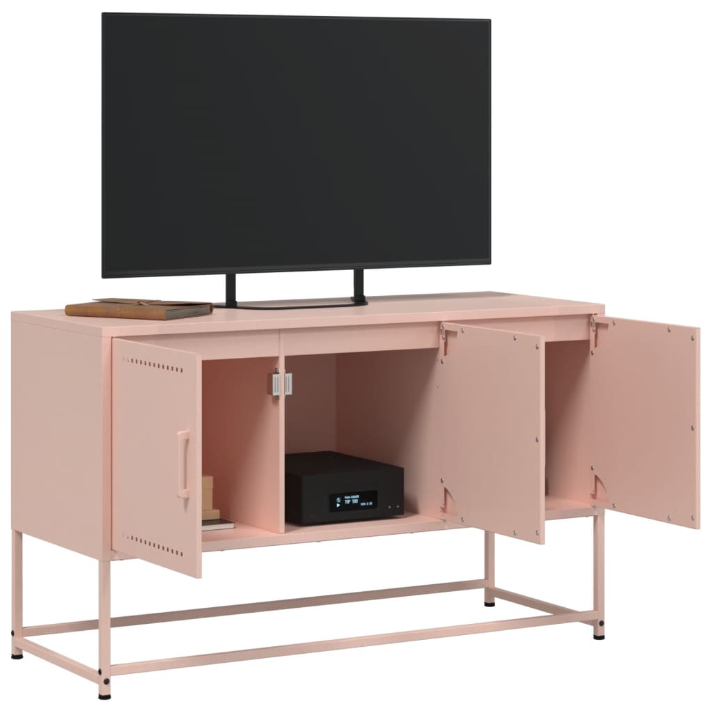 TV ormarić ružičasti 100,5x39x60,5 cm čelični
