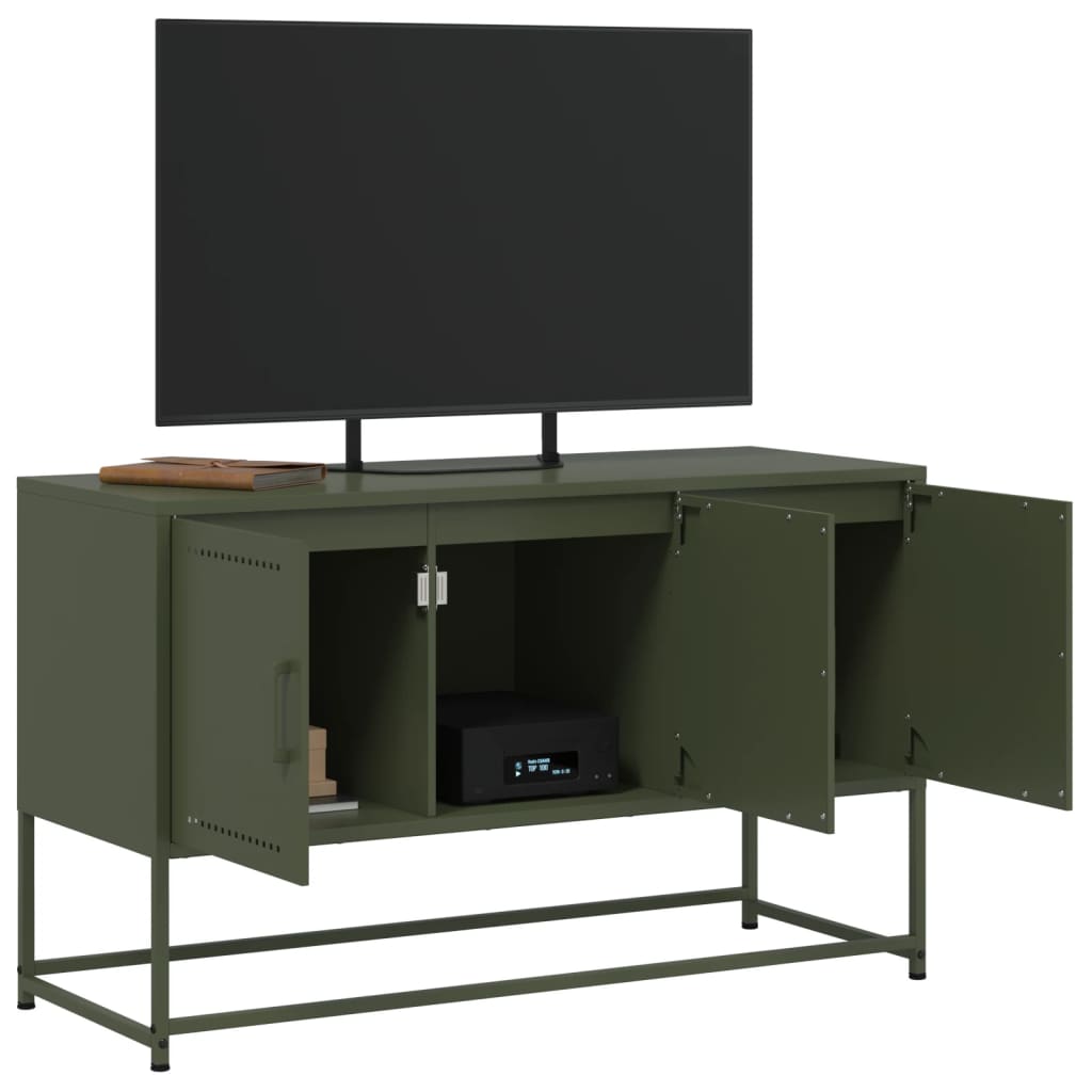 TV ormarić maslinastozeleni 100,5x39x60,5 cm čelični
