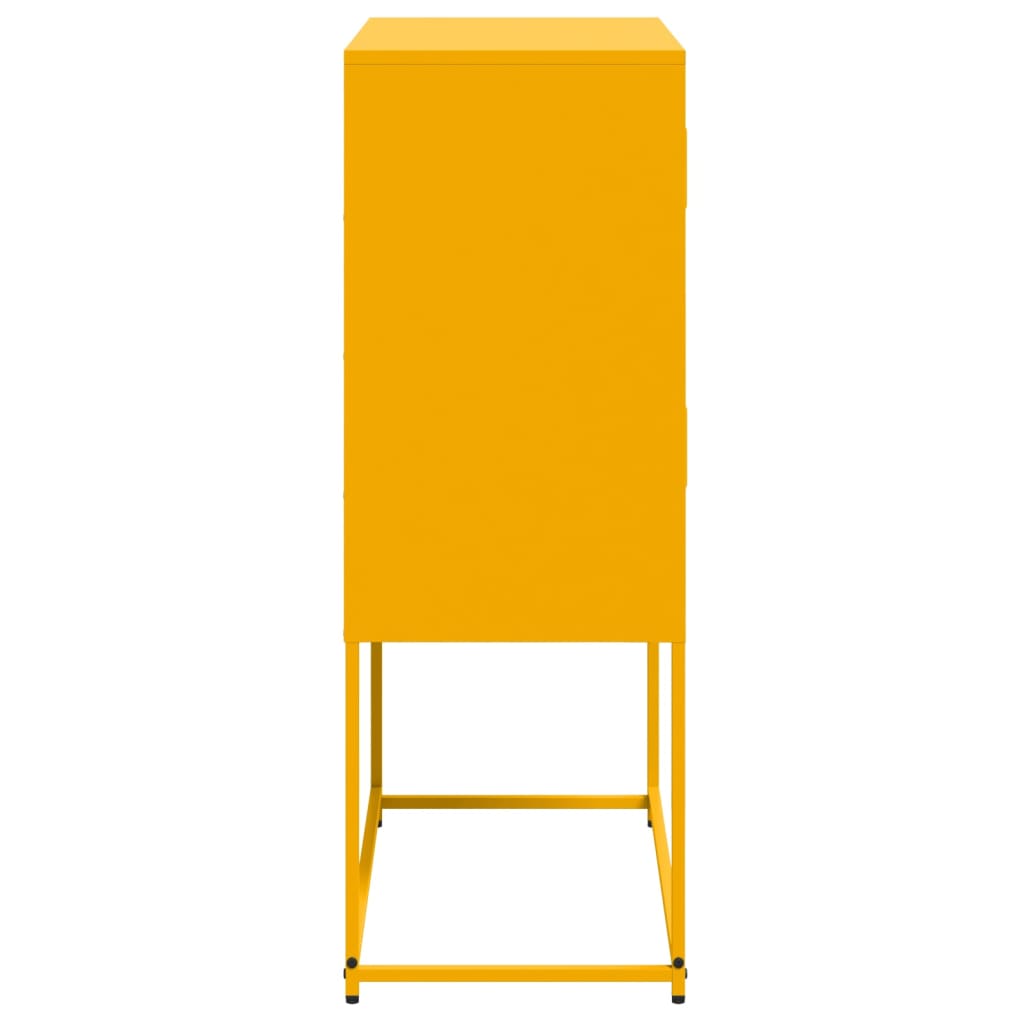 Komoda boja senfa 68,5 x 38,5 x 107 cm čelična