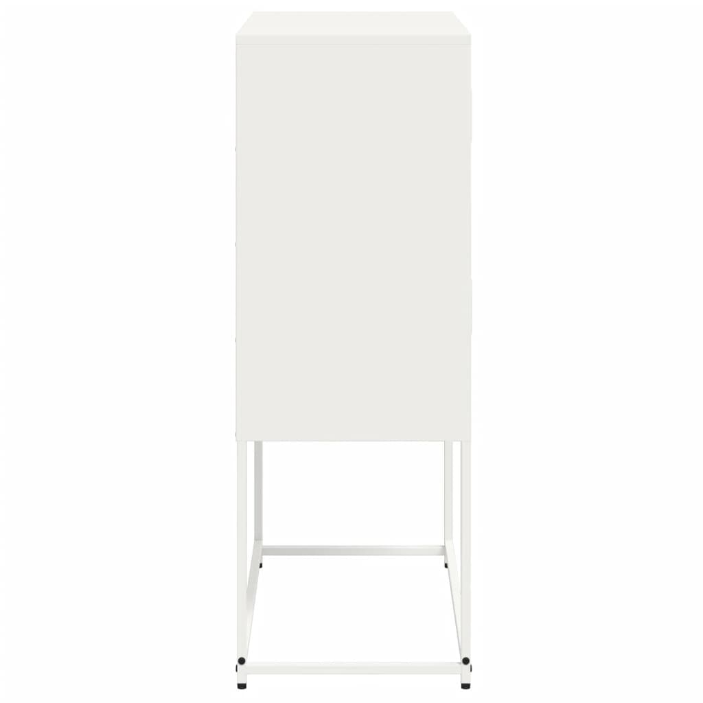 Komoda bijela 68,5x38,5x107 cm čelična