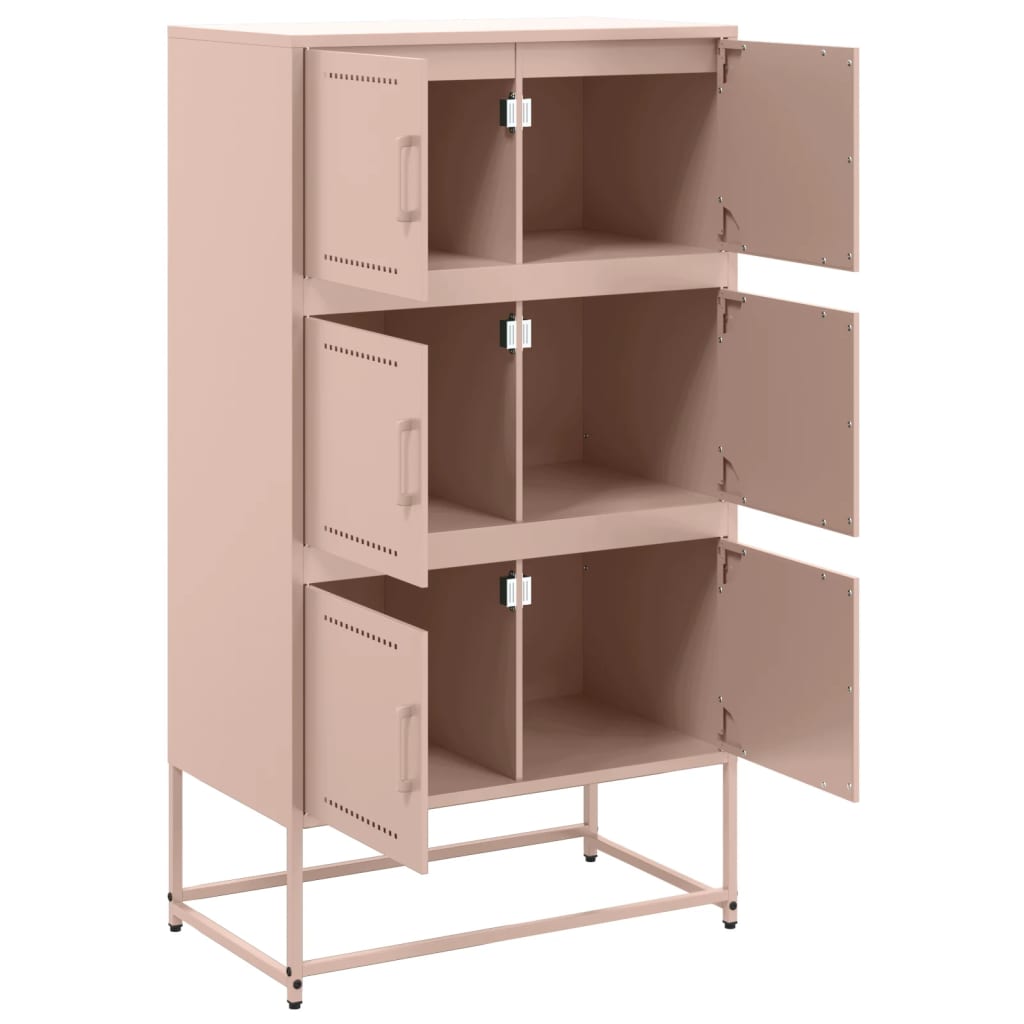 Komoda ružičasta 68,5 x 38,5 x 123,5 cm čelična