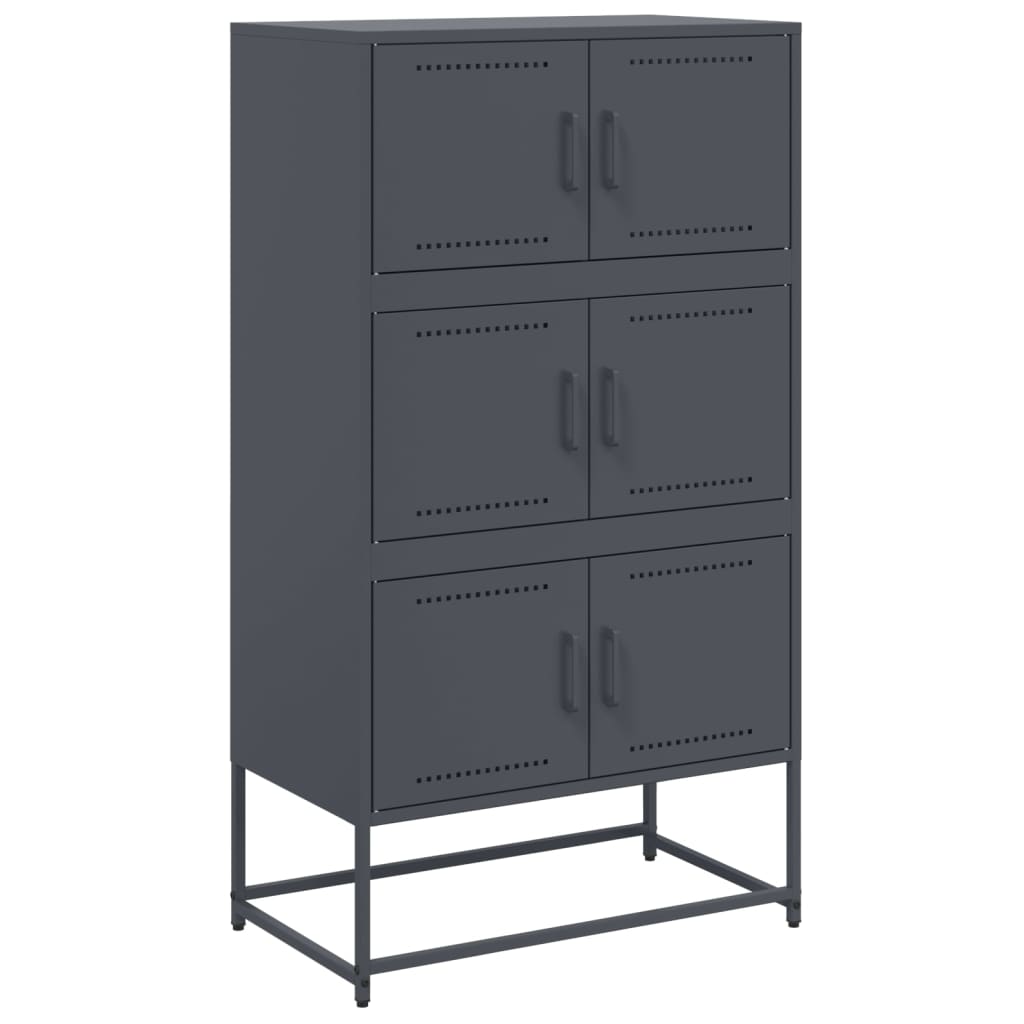 Komoda antracit 68,5 x 38,5 x 123,5 cm čelična