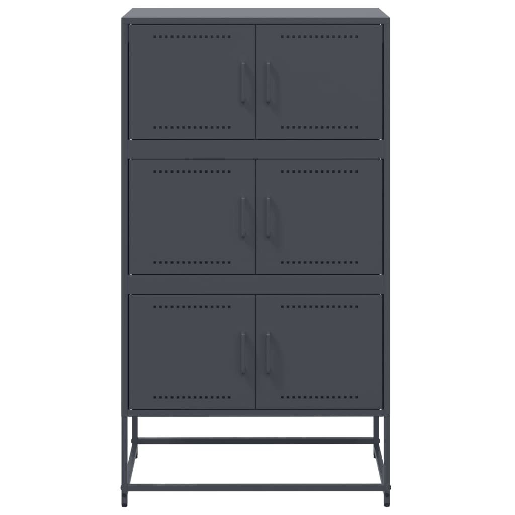 Komoda antracit 68,5 x 38,5 x 123,5 cm čelična