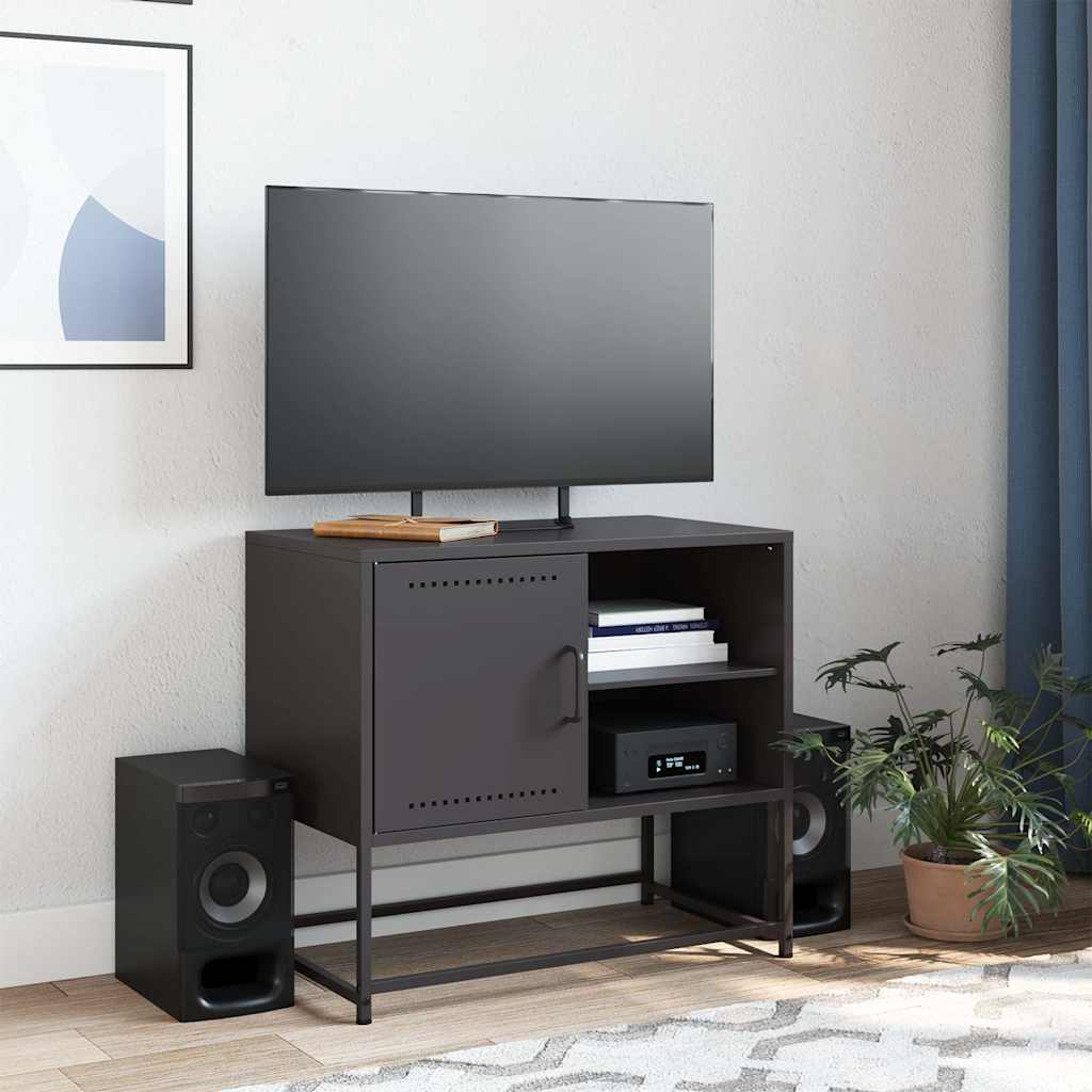 TV ormarić crni 68x39x60,5 cm čelični