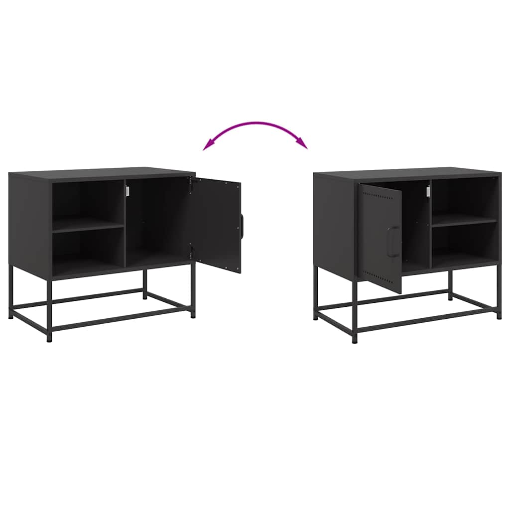 TV ormarić crni 68x39x60,5 cm čelični