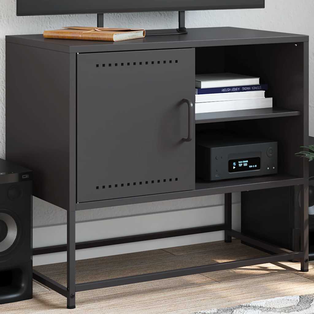 TV ormarić crni 68x39x60,5 cm čelični