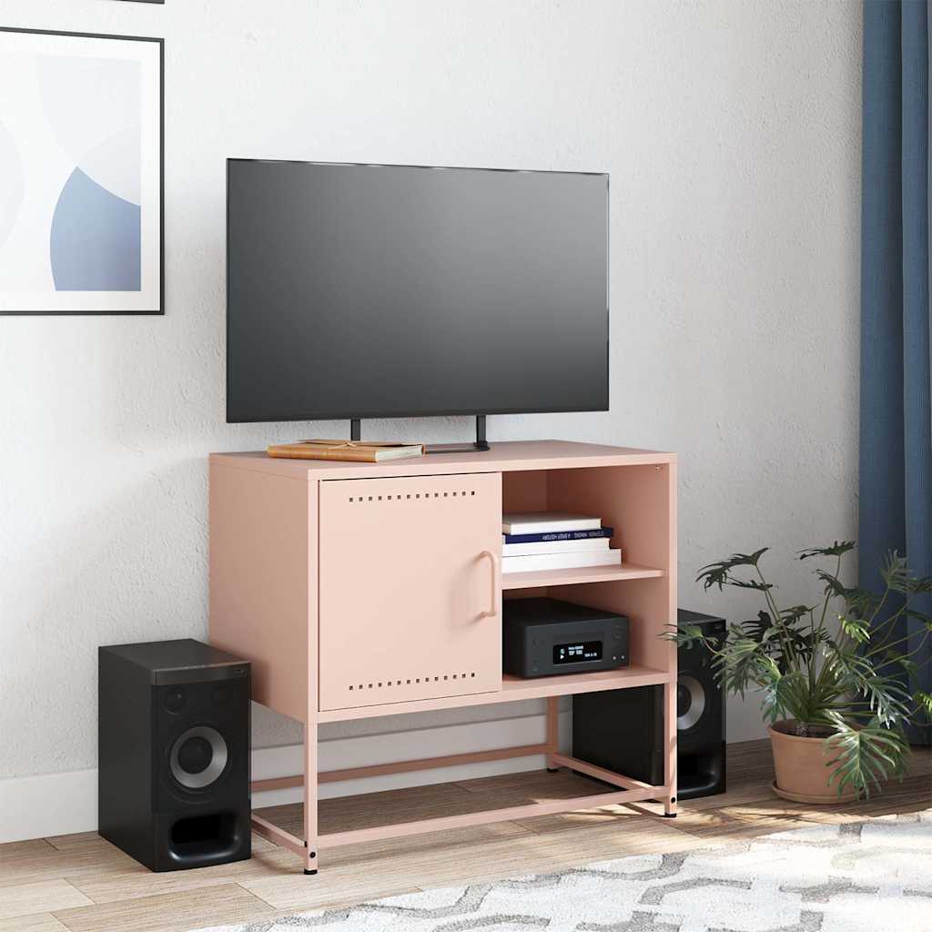 TV ormarić ružičasti 68 x 39 x 60,5 cm čelični