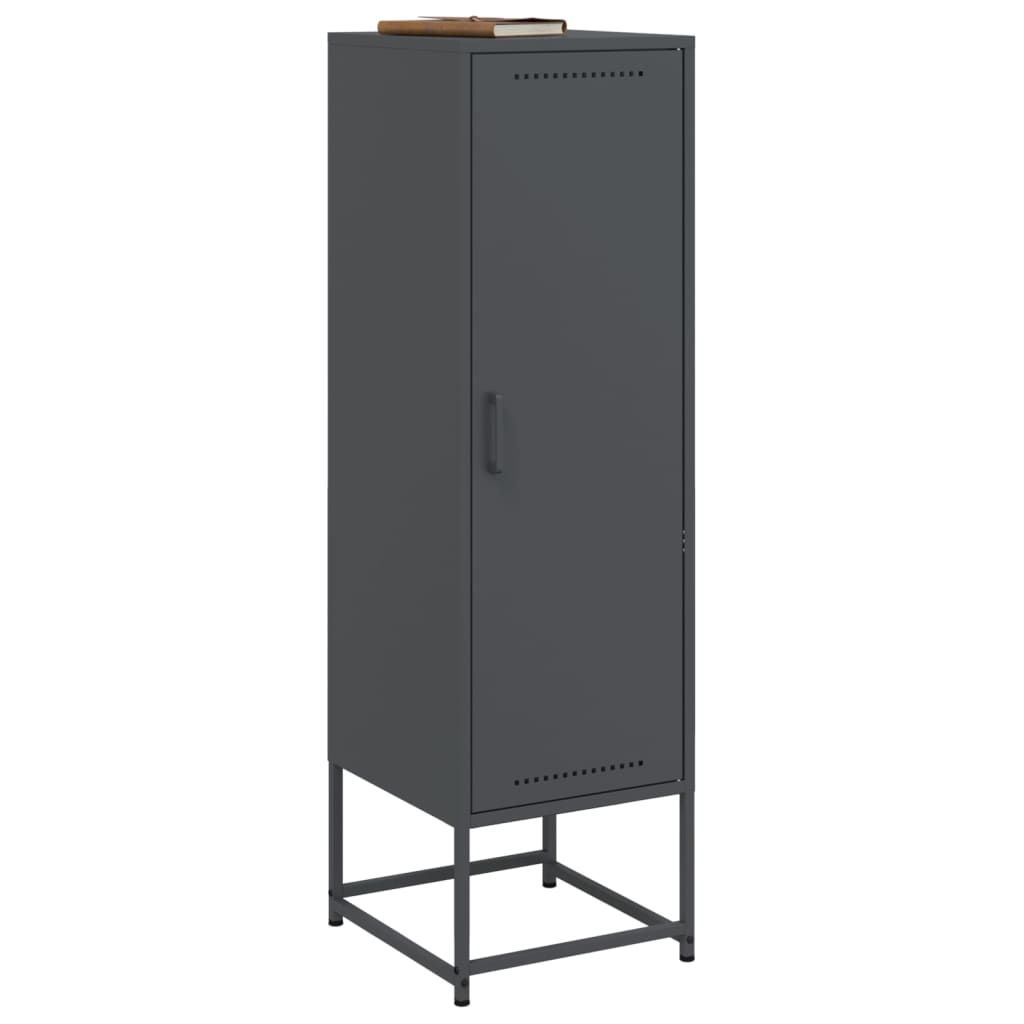 Visoka komoda antracit 36x39x123 cm čelična
