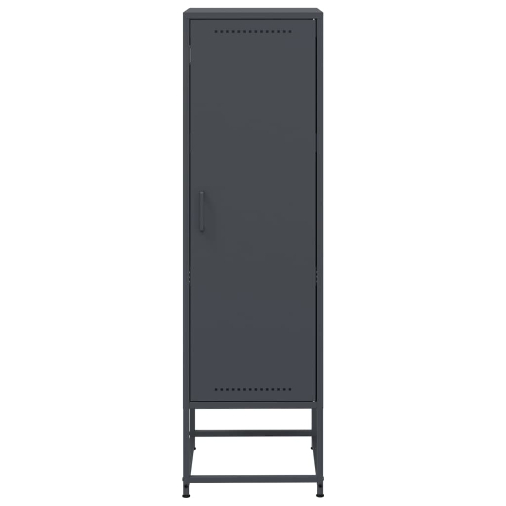 Visoka komoda antracit 36x39x123 cm čelična