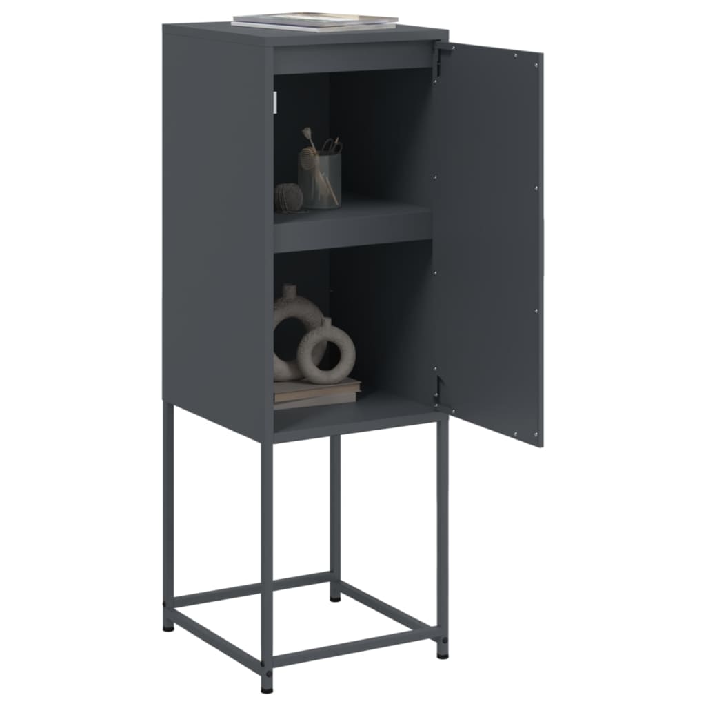 Visoka komoda antracit 36x39x107 cm čelična