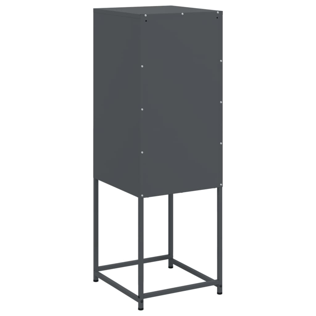 Visoka komoda antracit 36x39x107 cm čelična
