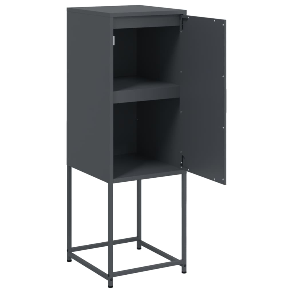 Visoka komoda antracit 36x39x107 cm čelična