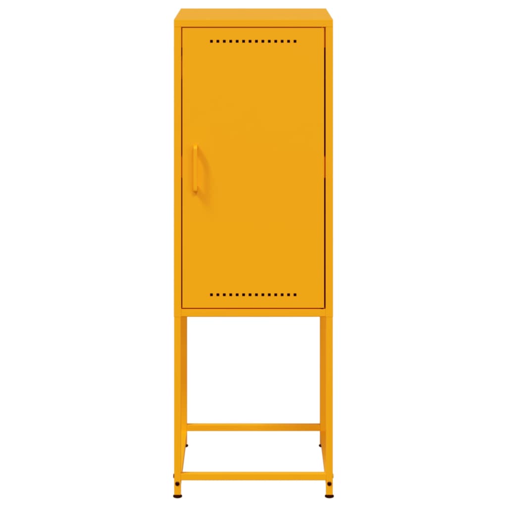 Visoka komoda boja senfa 36 x 39 x 107 cm čelična