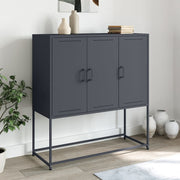 Visoka komoda antracit 100,5 x 39 x 107 cm čelična