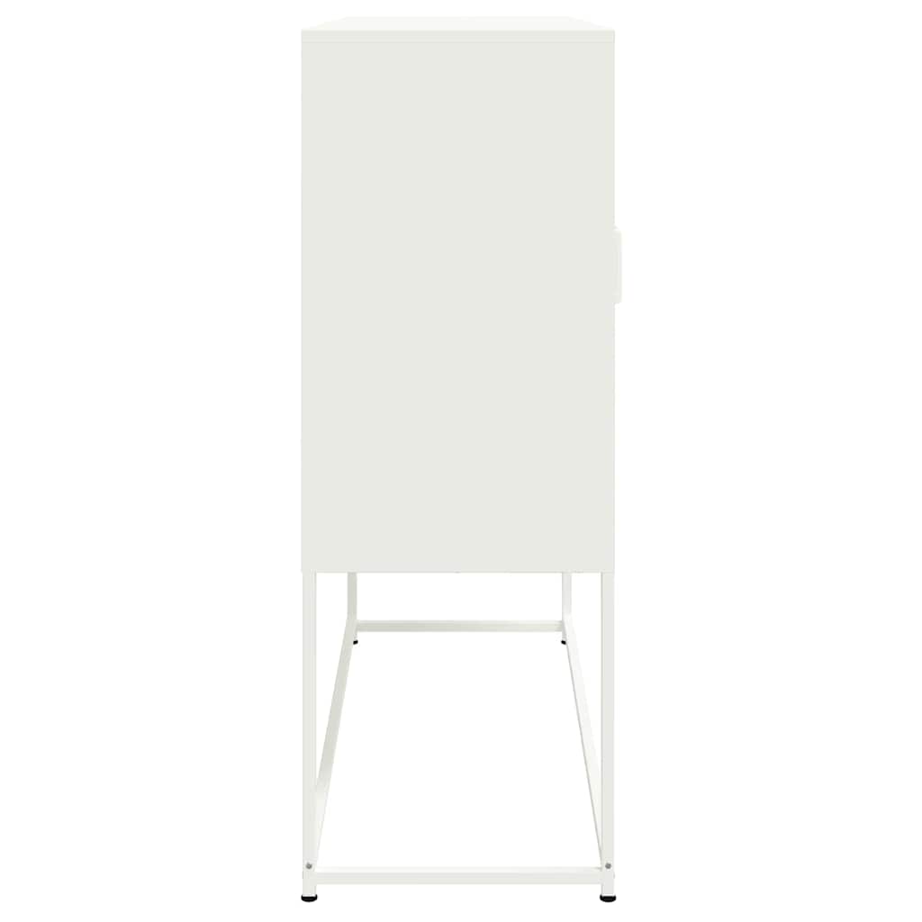 Visoka komoda bijela 100,5x39x107 cm čelična