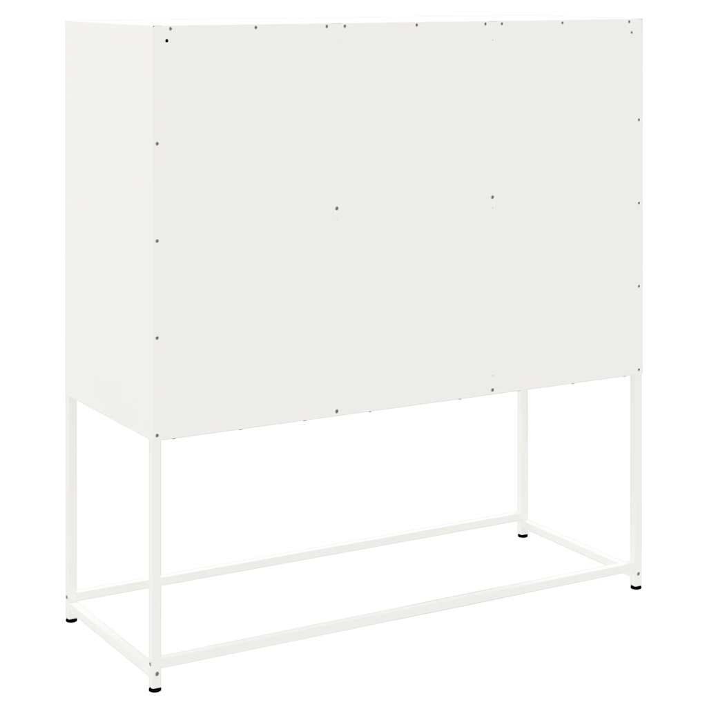 Visoka komoda bijela 100,5x39x107 cm čelična