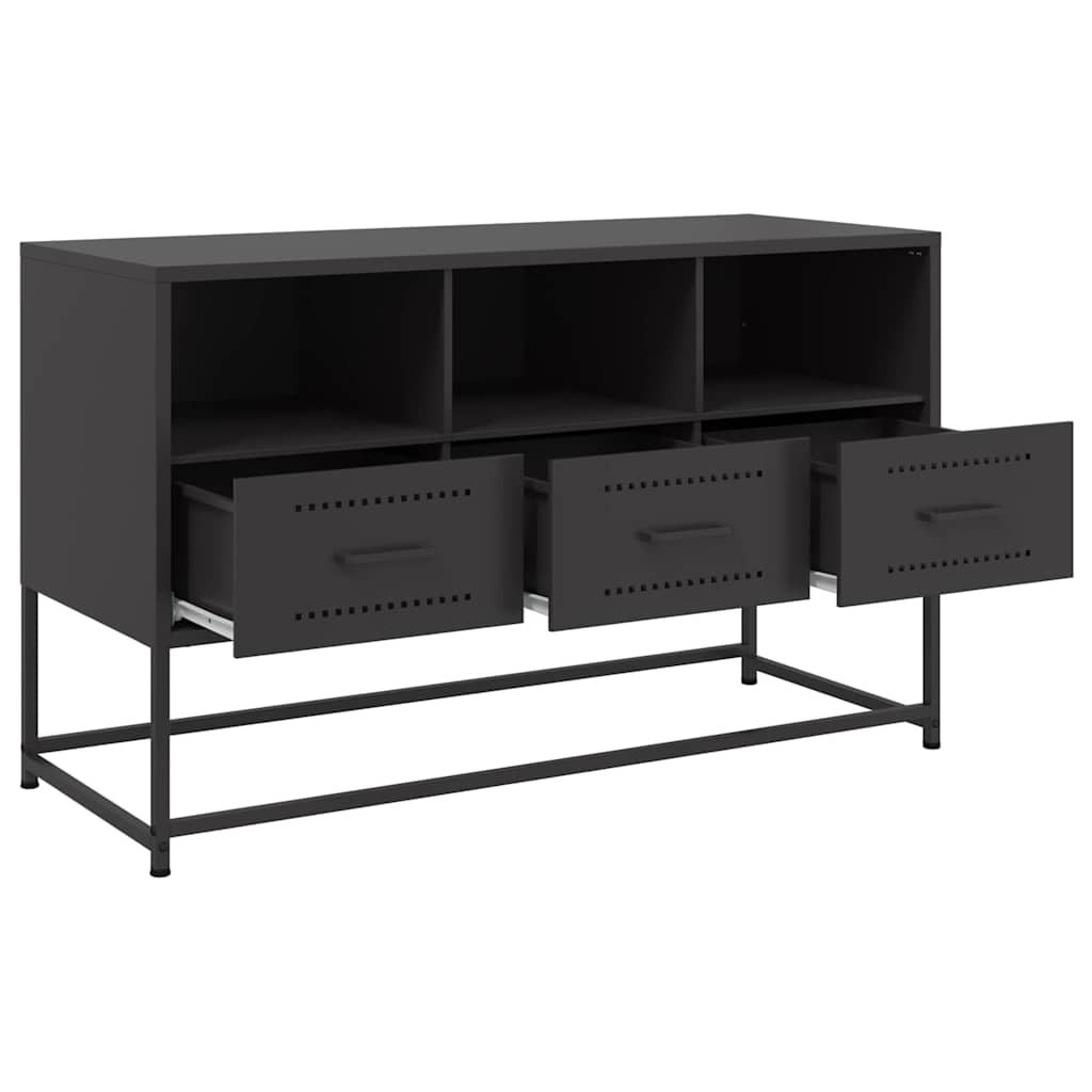 TV ormarić crni 100,5x39x60,5 cm čelični