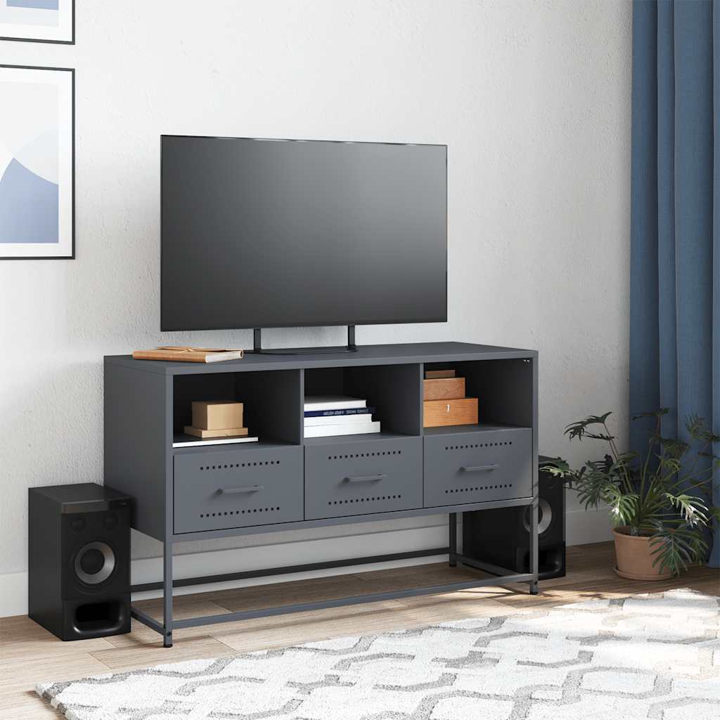 TV ormarić antracit 100,5x39x60,5 cm čelični