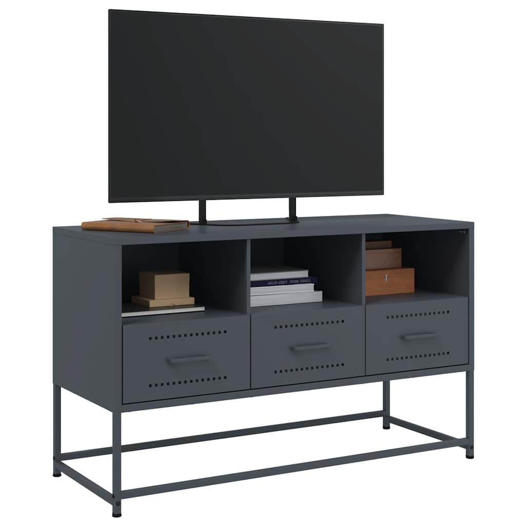 TV ormarić antracit 100,5x39x60,5 cm čelični